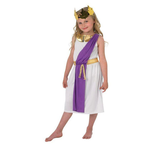 Roman Girl Childrens Costume White Toga 1
