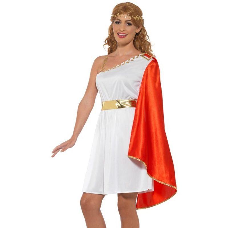 Roman Lady Costume Adult White Red_1