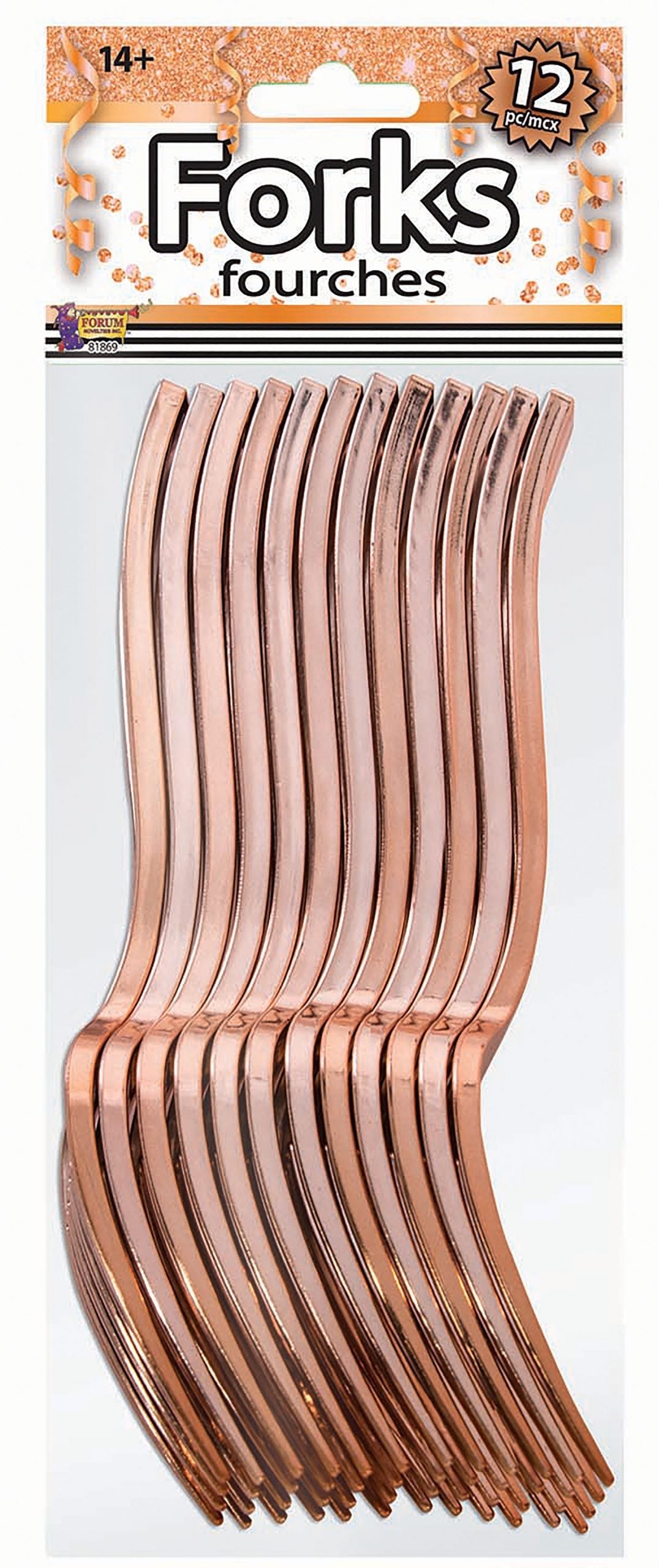 Rose Gold Forks 12 Pack 2
