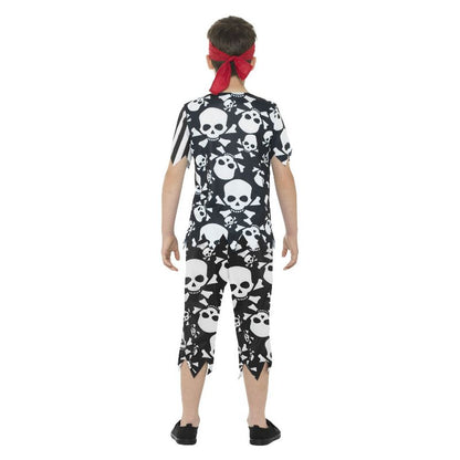 Rotten Pirate Boy Costume Black and White Child 2