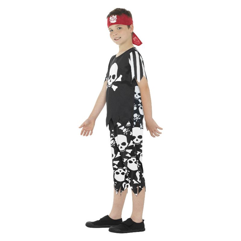 Rotten Pirate Boy Costume Black and White Child 3