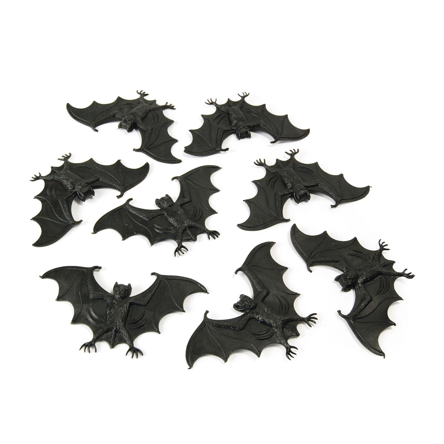 Rubber Bats Pack of 8 Halloween Props 1