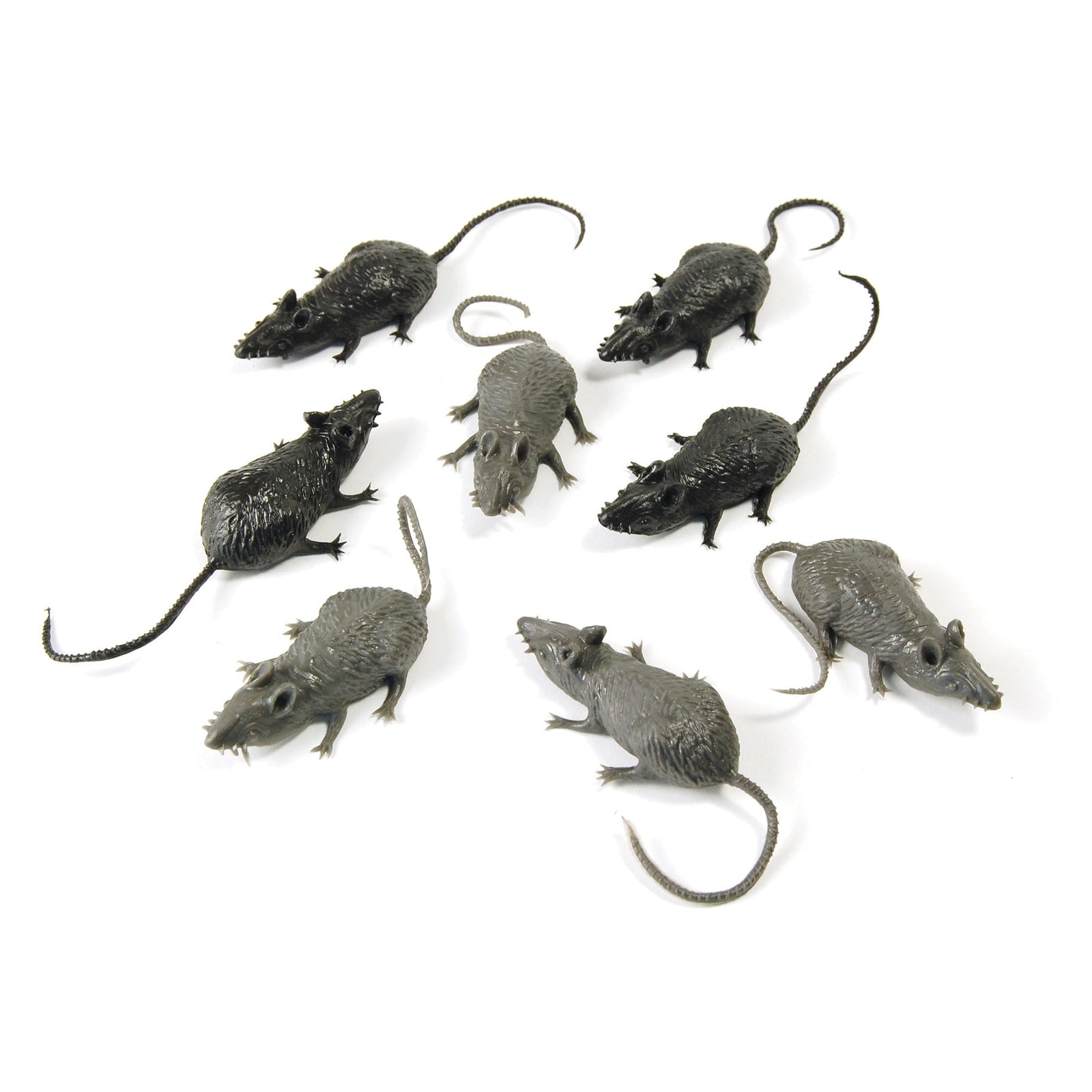 Rubber Mice Pack of 8 Halloween Props 1