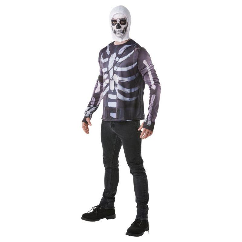 Rubie's Fortnite Skull Trooper Adult Costume Top & Hood_1
