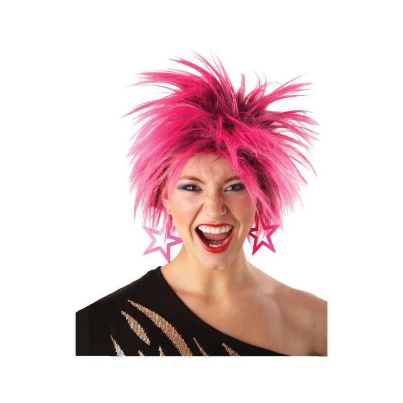 Rubie's Official Ladies 80s Pink Punk Wig Adult 1