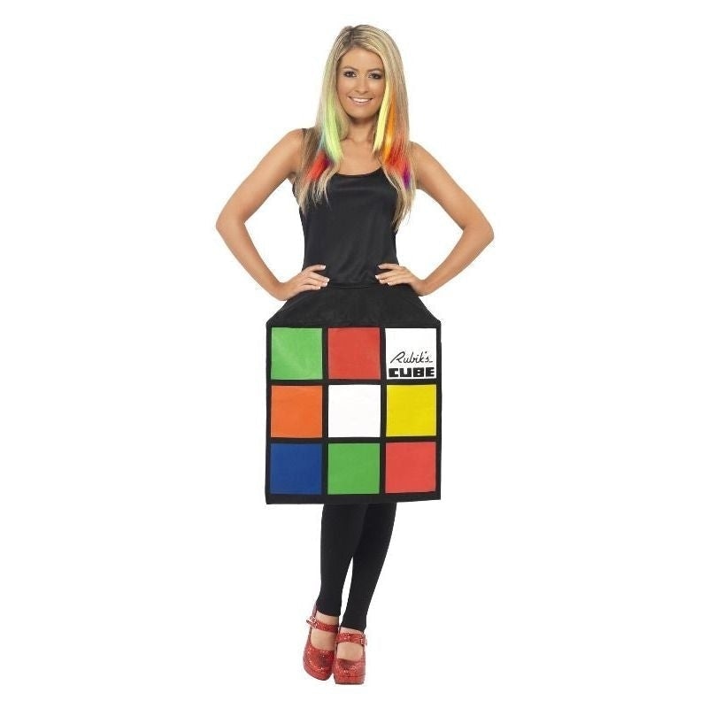 Rubiks Cube Costume Adult 3D Multi Coloured Dress 1