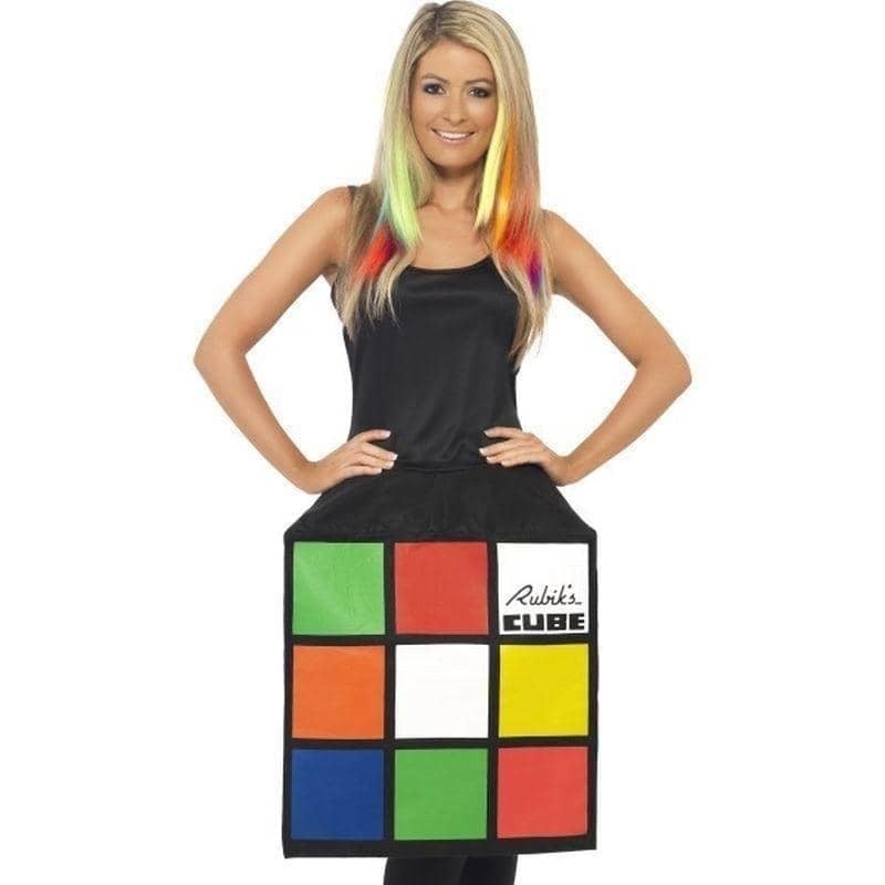 Rubiks Cube Costume Adult 3D Dress Multi Coloured_1