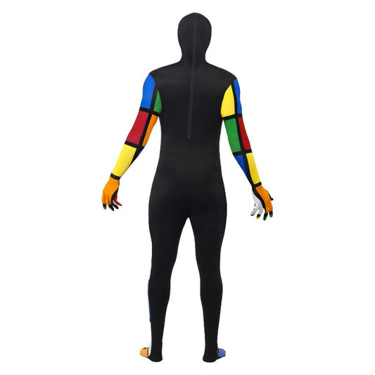 Rubiks Cube Second Skin Costume Multi-Coloured Adult 2