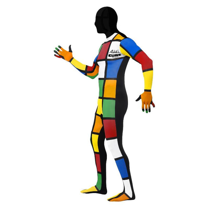 Rubiks Cube Second Skin Costume Multi-Coloured Adult 3