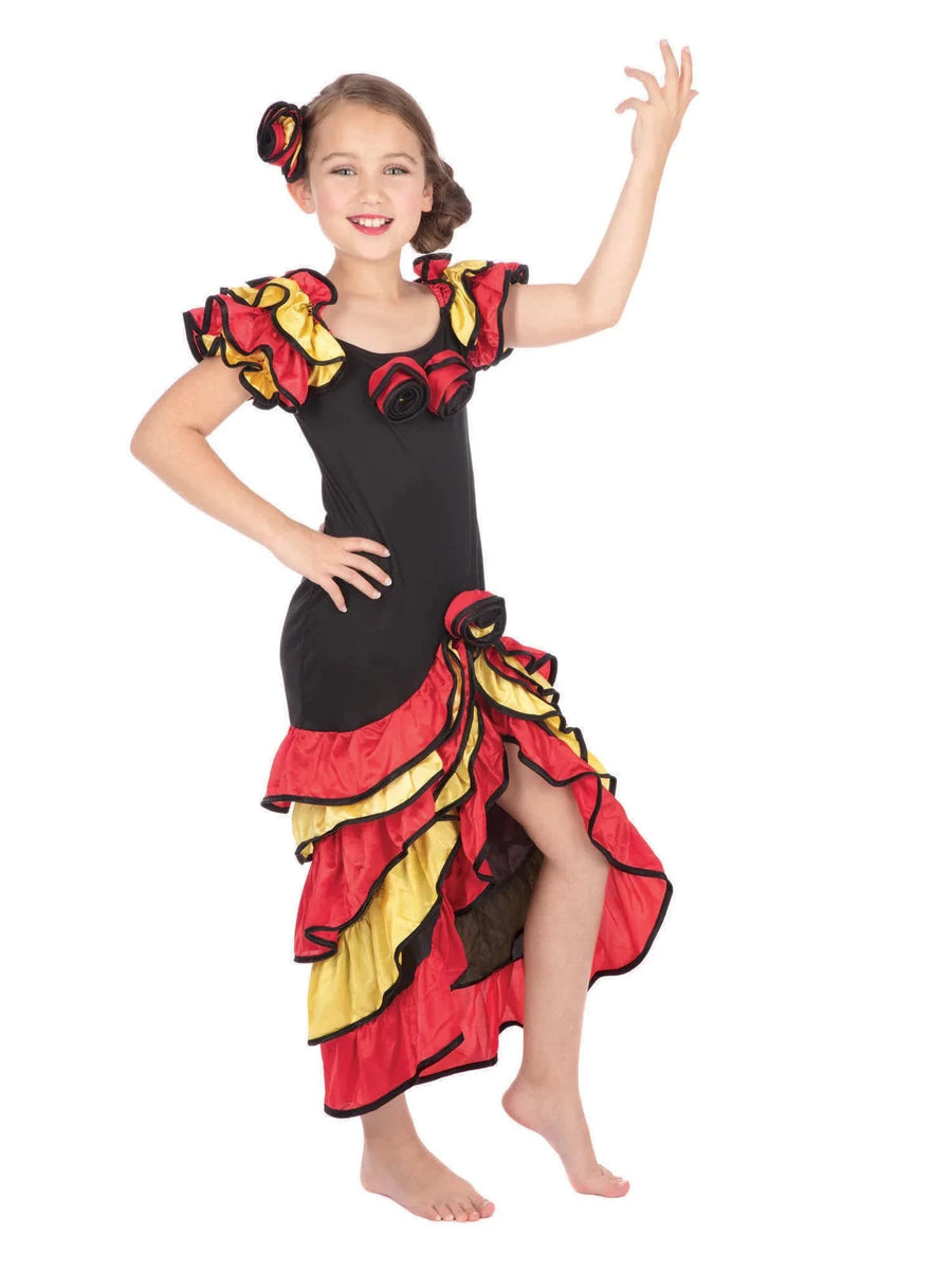 Rumba Girl Costume Vibrant Fiesta Girls Dress_1