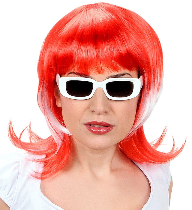 Red - White - Red Supporter Womanwig In Box