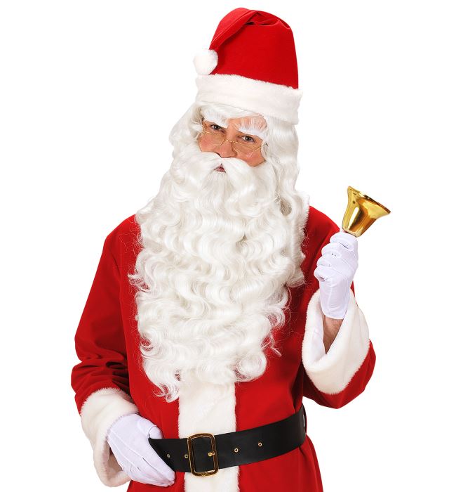 Santa Claus Wig With Beard, Moustache & Eyebrows In Box