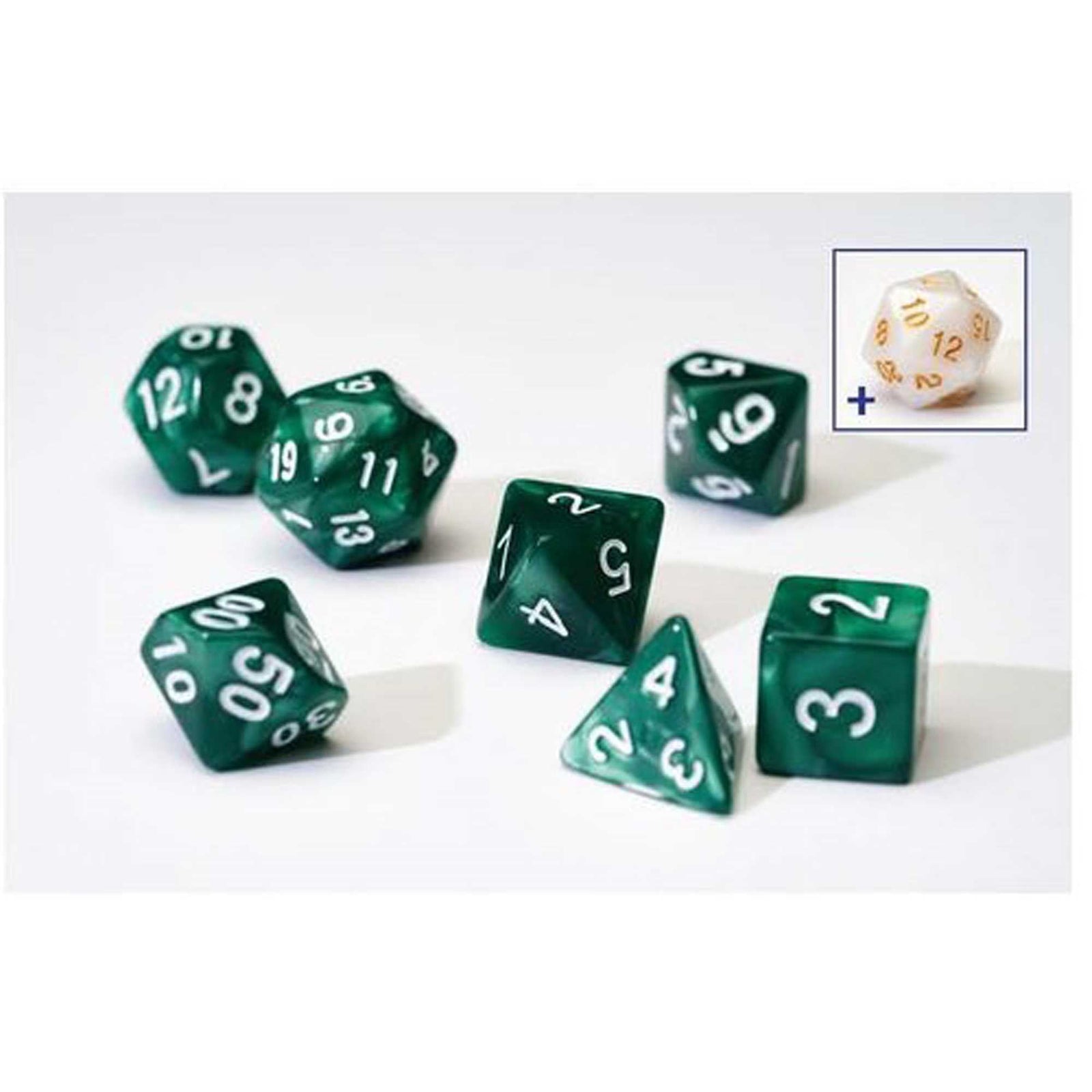 Pearl Green Poly Set Sirius Dice Gaming Accessory 1