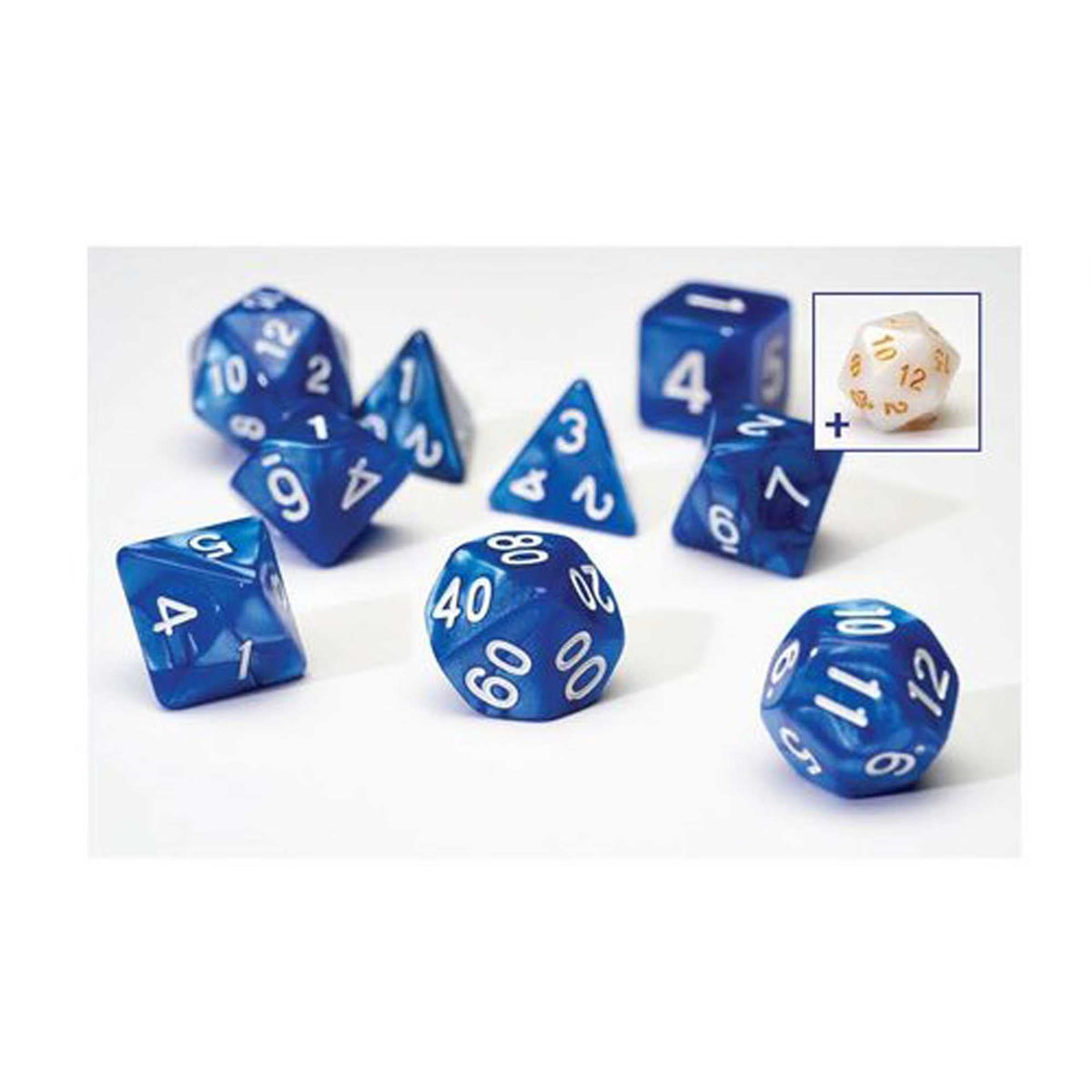 Polyhedral Dice: Pearl Blue 1