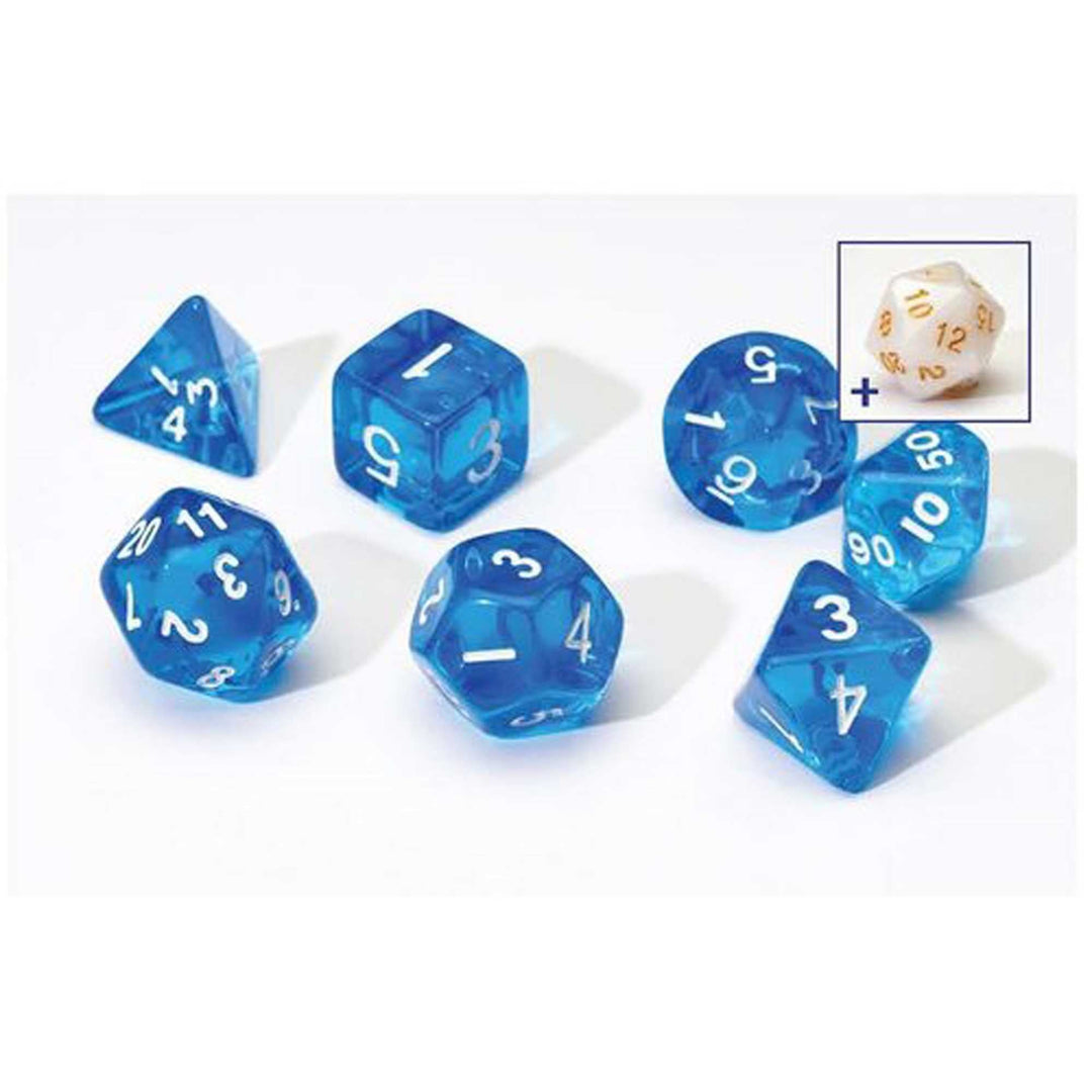 Polyhedral Dice: Translucent Blue