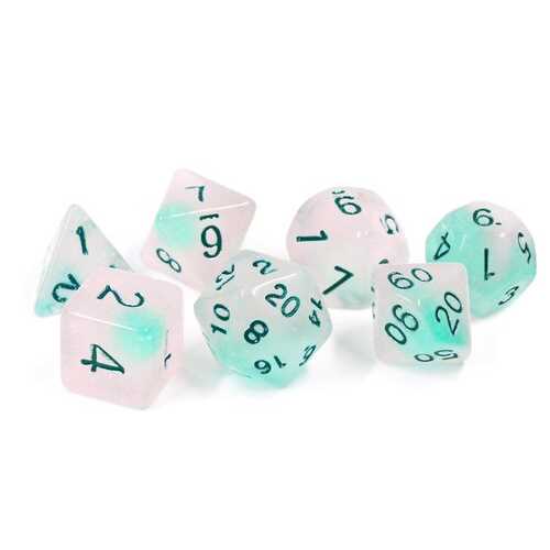 Sirius Dice: Frosted Glowworm Polyhedral Dice Set 1