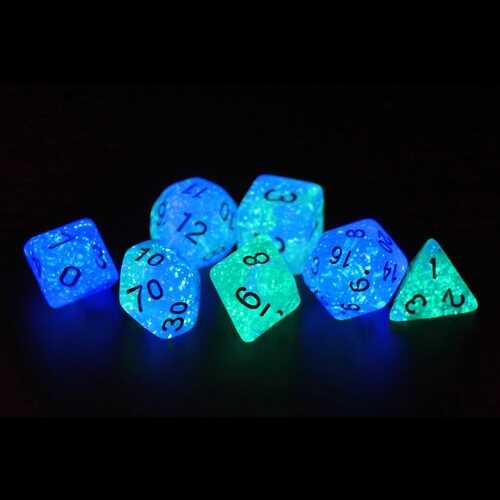 Sirius Dice: Frosted Glowworm Polyhedral Dice Set 2