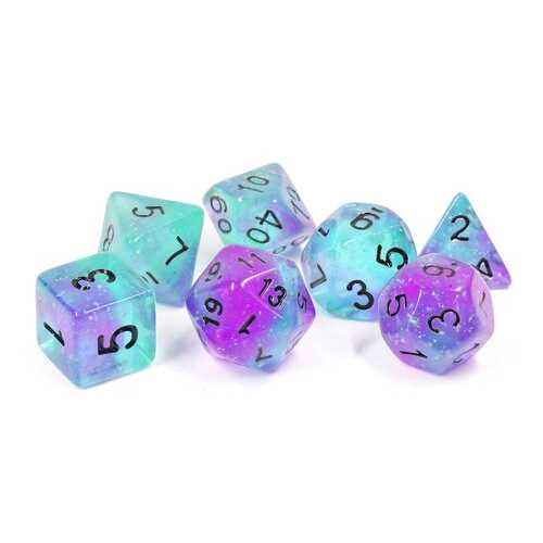 Peacock Glowworm Polyhedral Dice Set Sirius Dice Gaming Accessory 1
