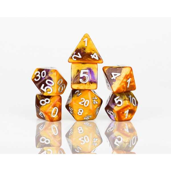 Amethyst Geode Polyhedral Dice Set Sirius Dice Gaming Accessory 1