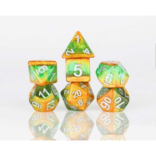Rainforest Polyhedral Dice Set Sirius Dice Gaming Accessory 1
