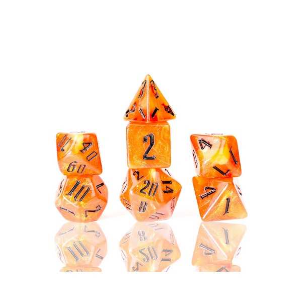 Sirius Dice: Fire Nebula Poly Set 1