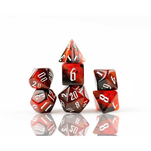 Sirius Dice: Cherry Nebula Poly Set 1