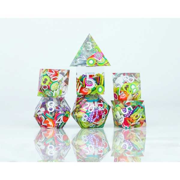 Sirius Dice: Sharp Fruit Poly Set 1