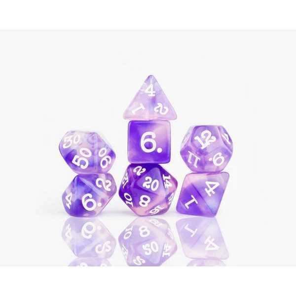 Sirius Dice: Purple Glaze Poly Set 1