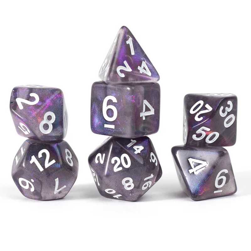 Amethyst Treasures Unearthed 7 Piece Polyhedral Sirius Dice Gaming Accessory 1