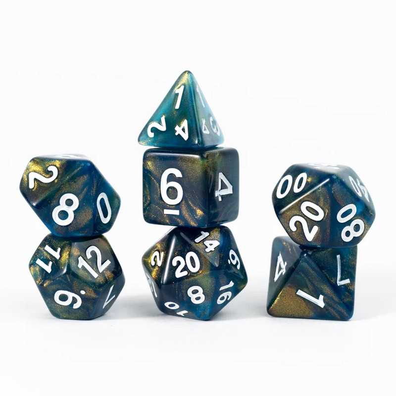 Onyx Treasures Unearthed 7 Piece Polyhedral Sirius Dice Gaming Accessory 1