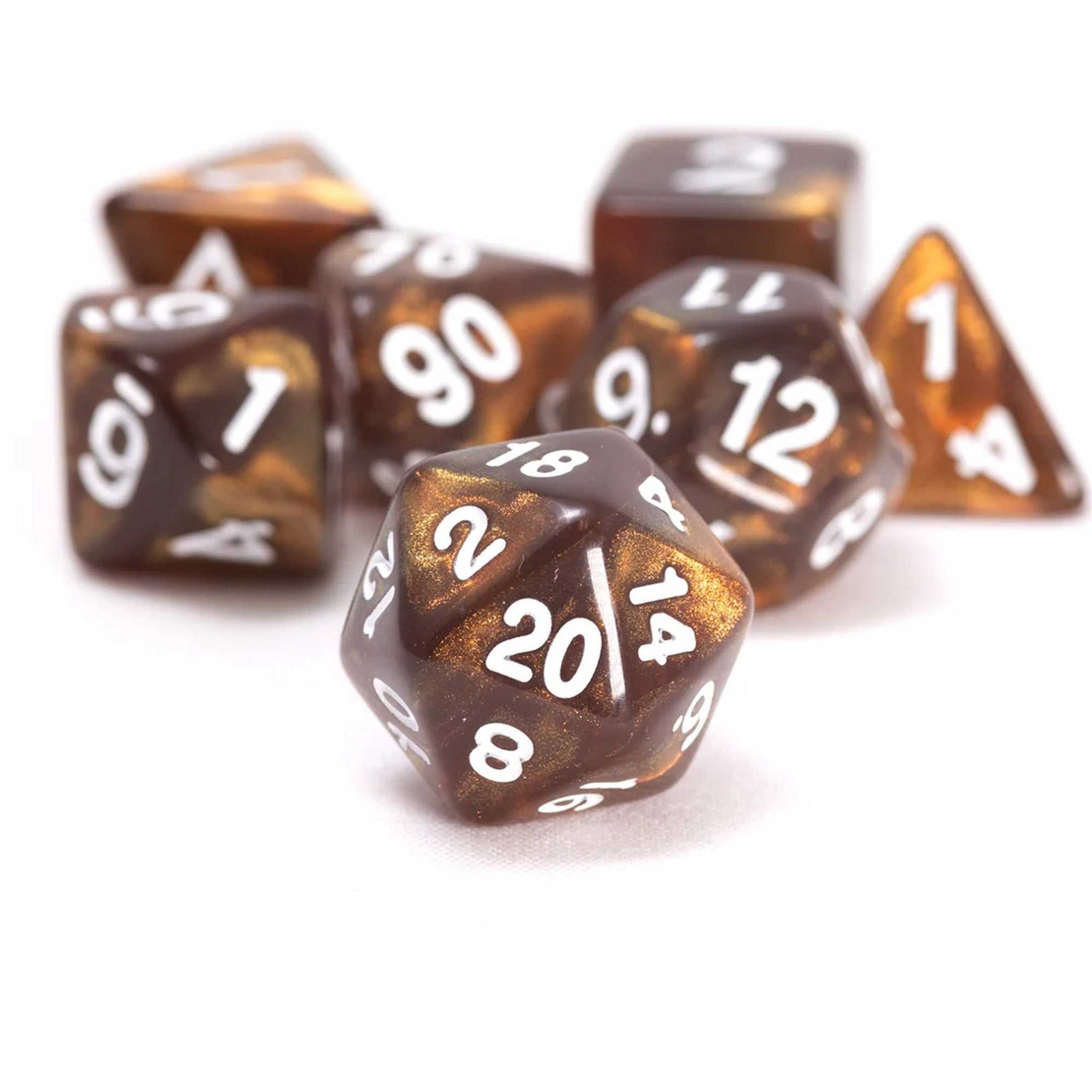 Topaz Treasures Unearthed 7 Piece Polyhedral Sirius Dice Gaming Accessory 1