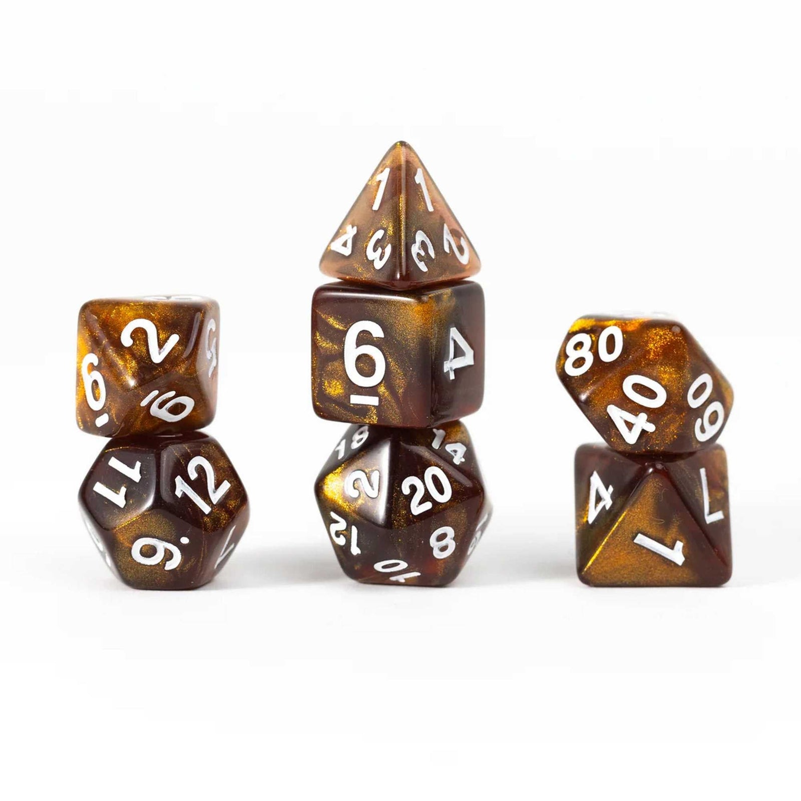 Topaz Treasures Unearthed 7 Piece Polyhedral Sirius Dice Gaming Accessory 2