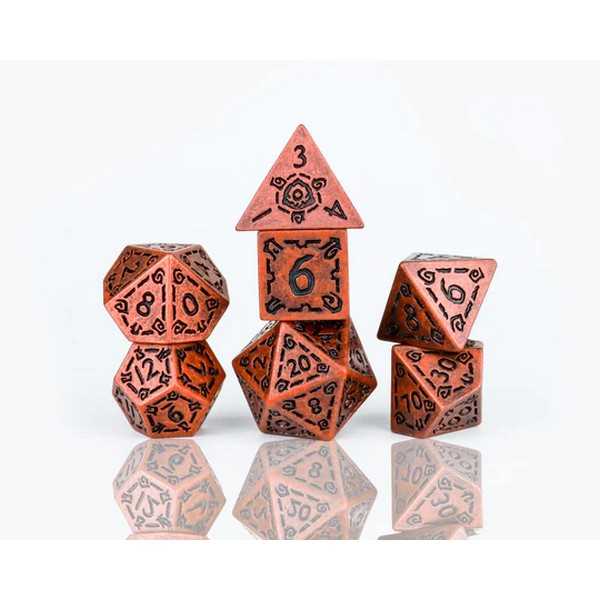 Illusory Metal Copper Poly Set Sirius Dice Gaming Accessory 1