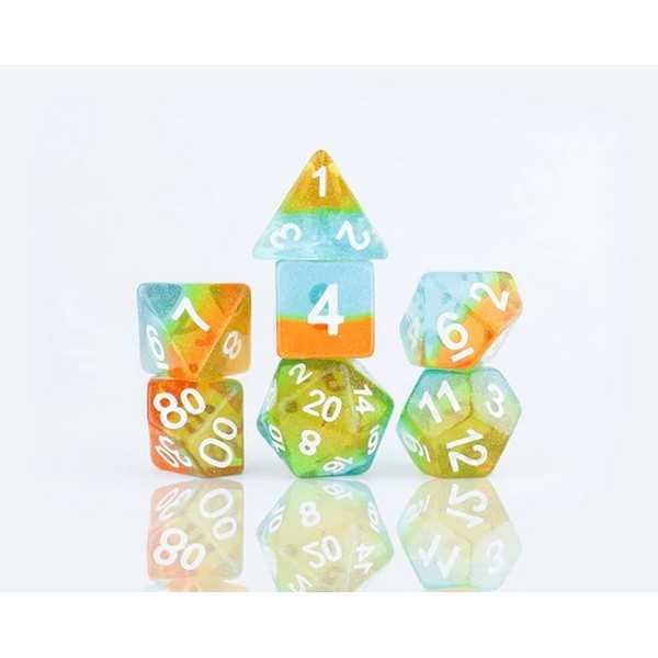 Celestial Ocean Dusk Polyhedral Dice Set Sirius Dice Gaming Accessory 1