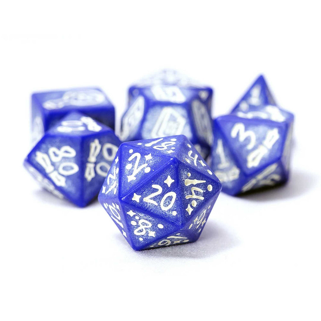 Sirius Dice: Illusory Stone - Purple Agate 7-Piece Polyhedral Dice Set 1