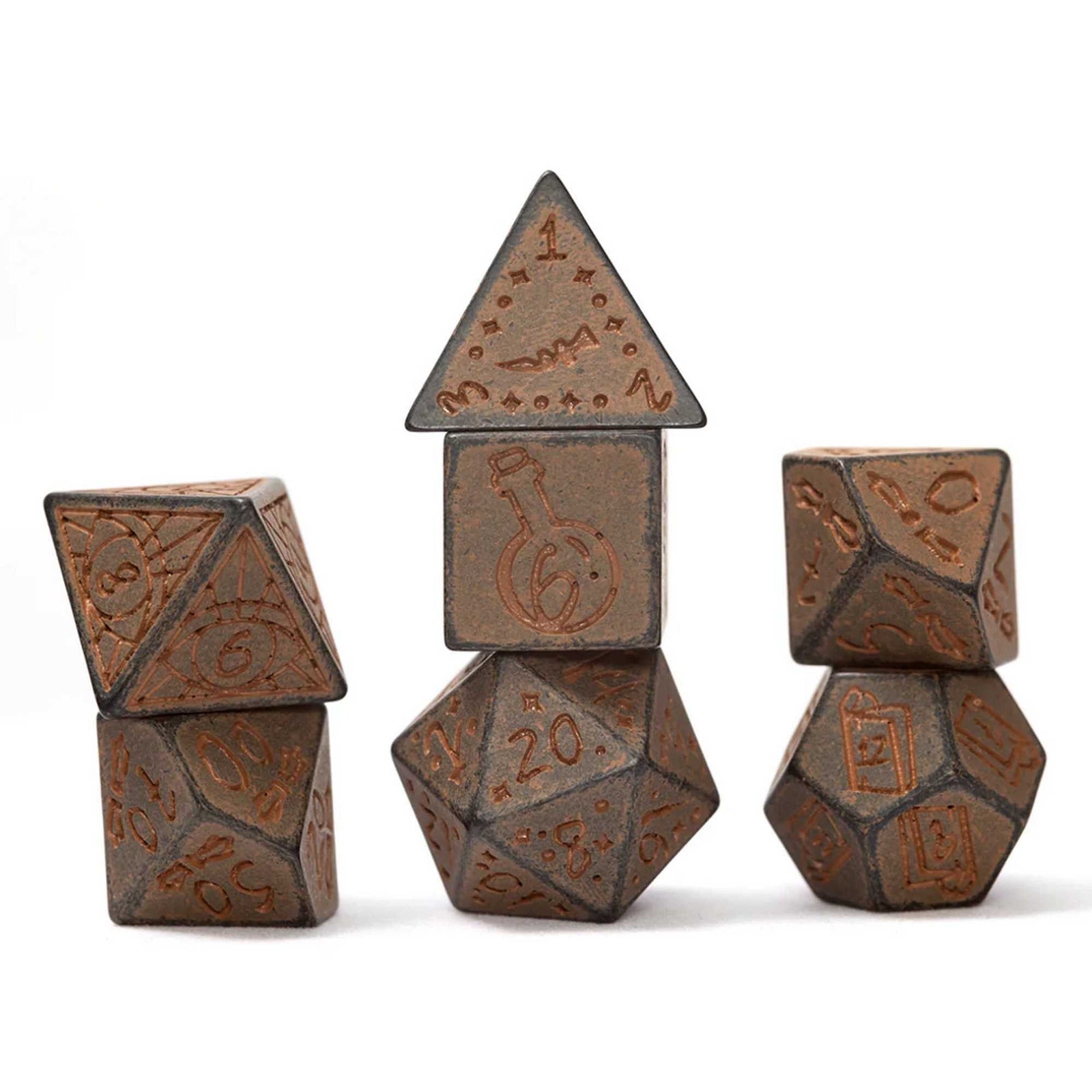 Sirius Dice: Illusory Stone - Granite 7-Piece Polyhedral Dice Set 2