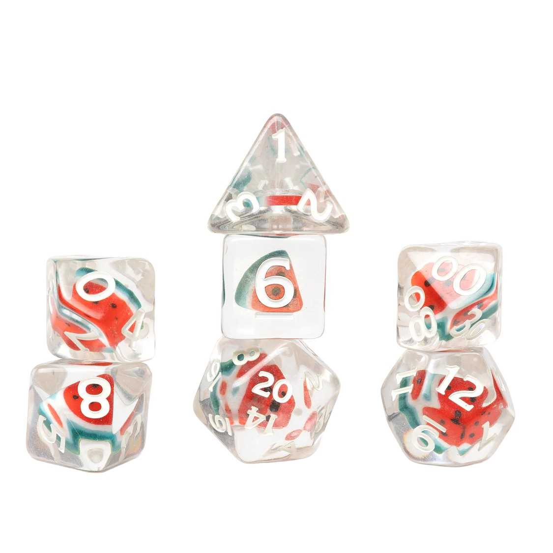 Watermelon Fruit Slice Dice Set Sirius Dice Gaming Accessory 1