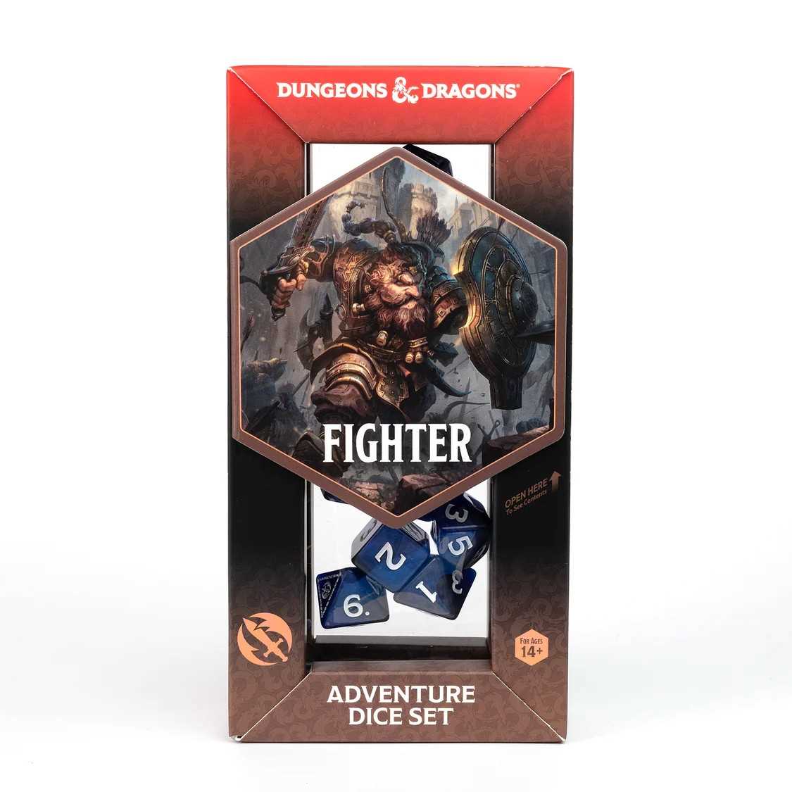 Adventure Dice Fighter Blue Dungeons and Dragons Gaming Accessory by Sirius Dice 2