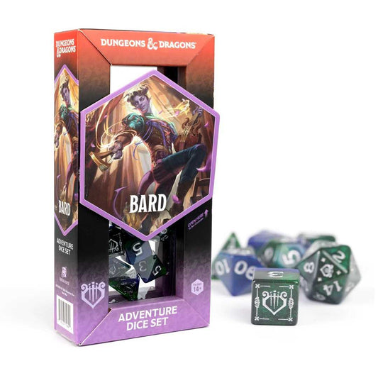 Adventure Dice Set Bard Blue Dungeons and Dragons Gaming Accessory by Sirius Dice 1