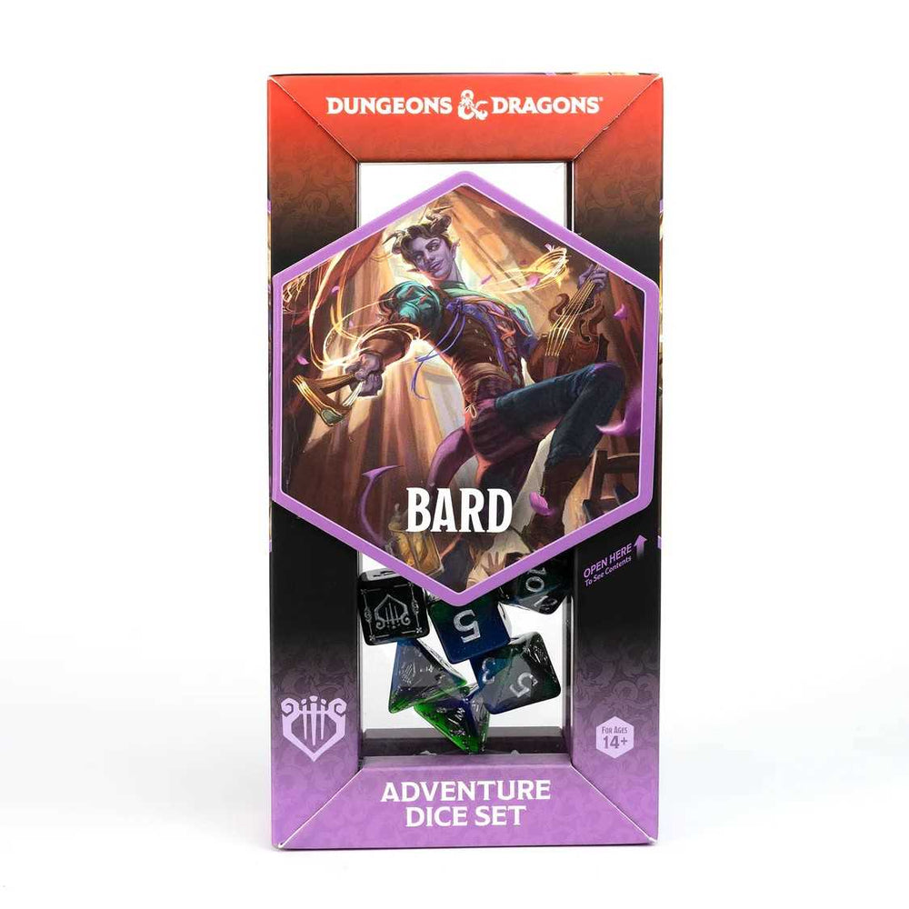 Adventure Dice Set Bard Blue Dungeons and Dragons Gaming Accessory by Sirius Dice 2