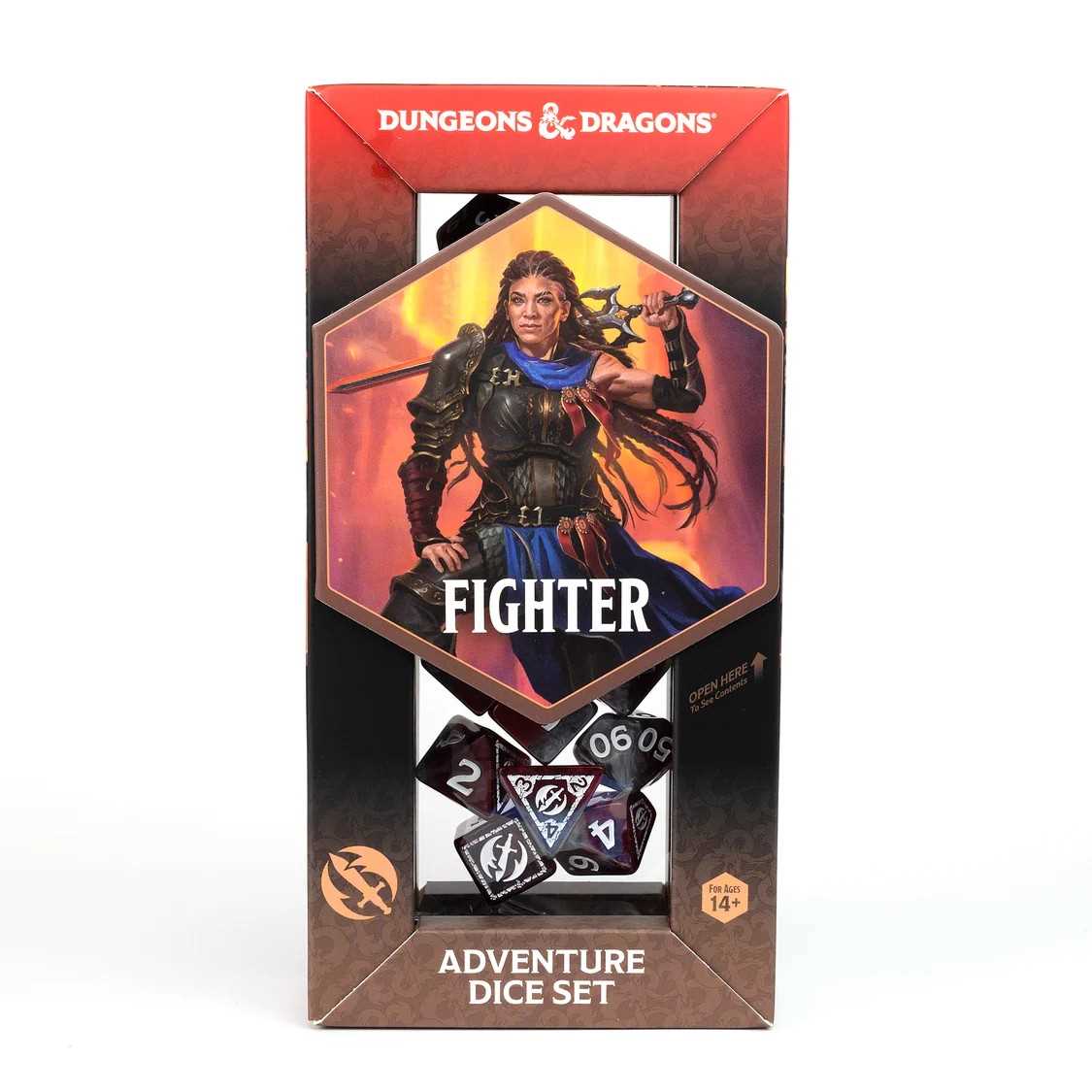 Adventure Dice Set Fighter Red Dungeons and Dragons Gaming Accessory by Sirius Dice 2
