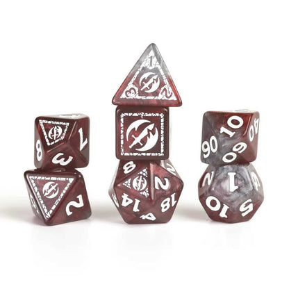 Adventure Dice Set Fighter Red Dungeons and Dragons Gaming Accessory by Sirius Dice 3