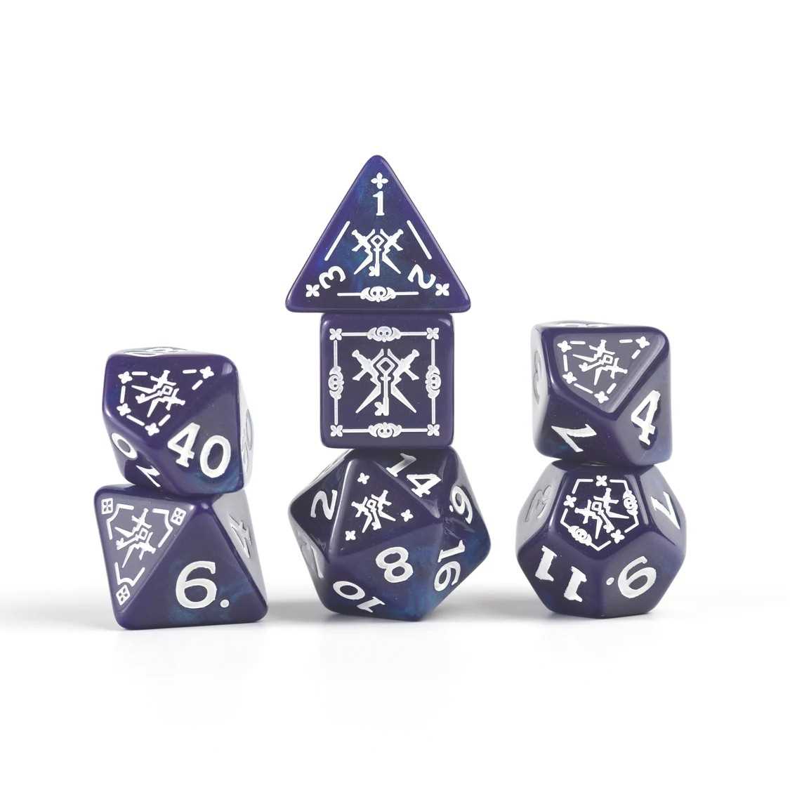 Adventure Dice Set Rogue Purple Dungeons and Dragons Gaming Accessory by Sirius Dice 3