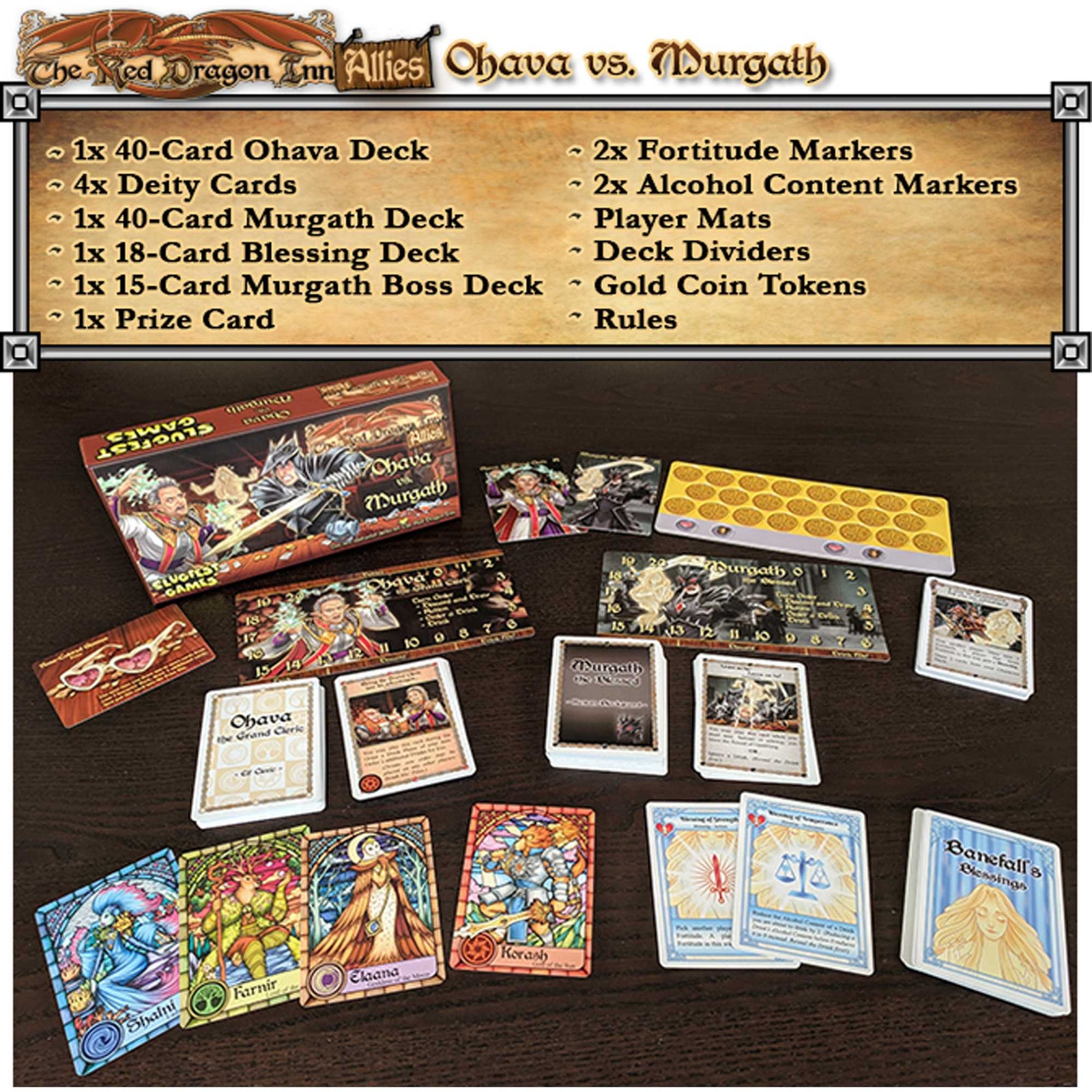 Red Dragon Inn Allies Ohava VS Murgath Card Game by Slugfest Games 2