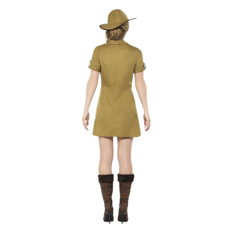 Safari Lady Costume Khaki Dress and Hat 3