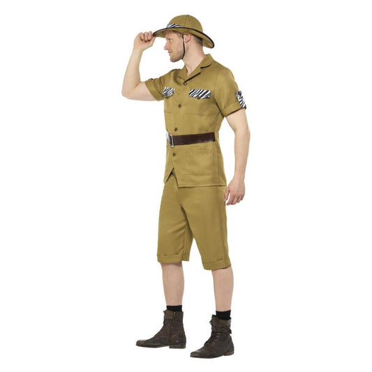 Safari Man Costume Brown Adult Khaki Zookeeper Suit 2
