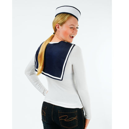 Sailor Girl Costume Set Instant Disguise Navy Hat and Scarf 2