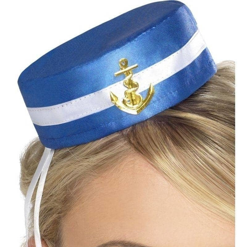 Sailor Pill Box Hat Adult Naval Costume Accessory 2