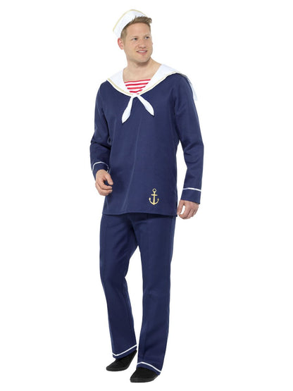 Sailor Man Costume Blue Adult Navy Uniform 3