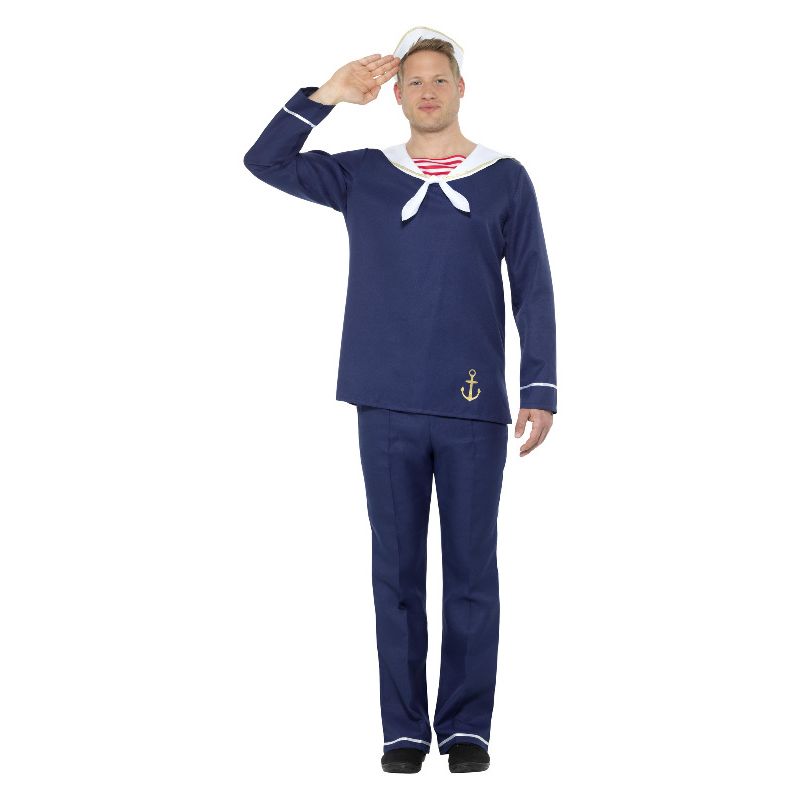 Sailor Man Costume Blue Adult Navy Uniform 1